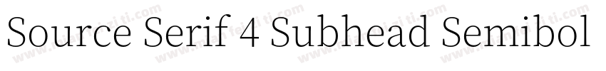 Source Serif 4 Subhead Semibold字体转换